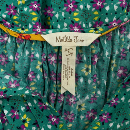 Matilda Jane Turquoise Geometric Age of Aquarius Peasant Dress Size L