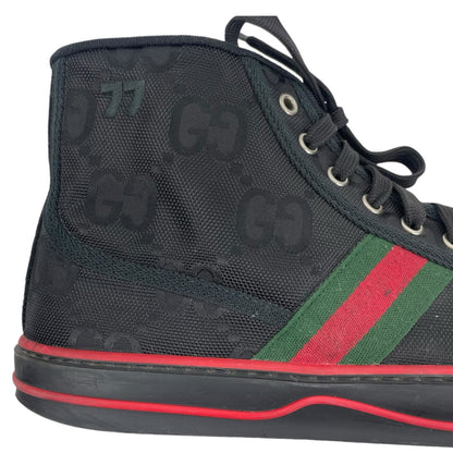Gucci Off the Grid High Top Sneakers 1977 Tennis Shoes Black Men Size 8/ 8.5