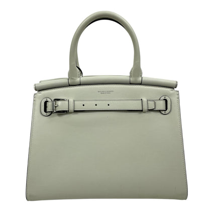 Ralph Lauren Collection RL50 Leather Medium Satchel Top Handle Bag White