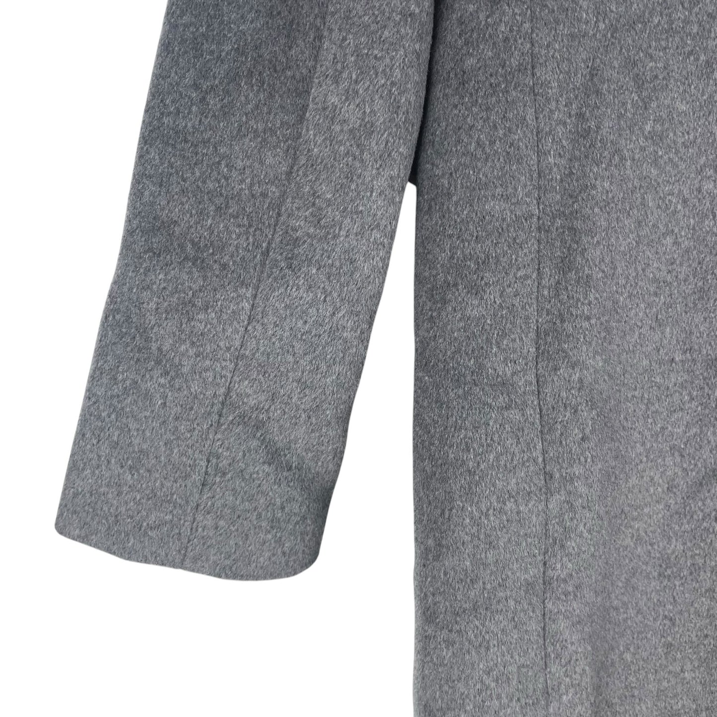 Ann Taylor Funnel Neck Wool Blend Tailored Coat Hidden Button Gray Size S