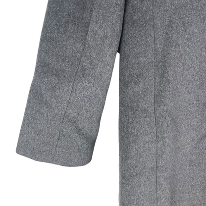Ann Taylor Funnel Neck Wool Blend Tailored Coat Hidden Button Gray Size S