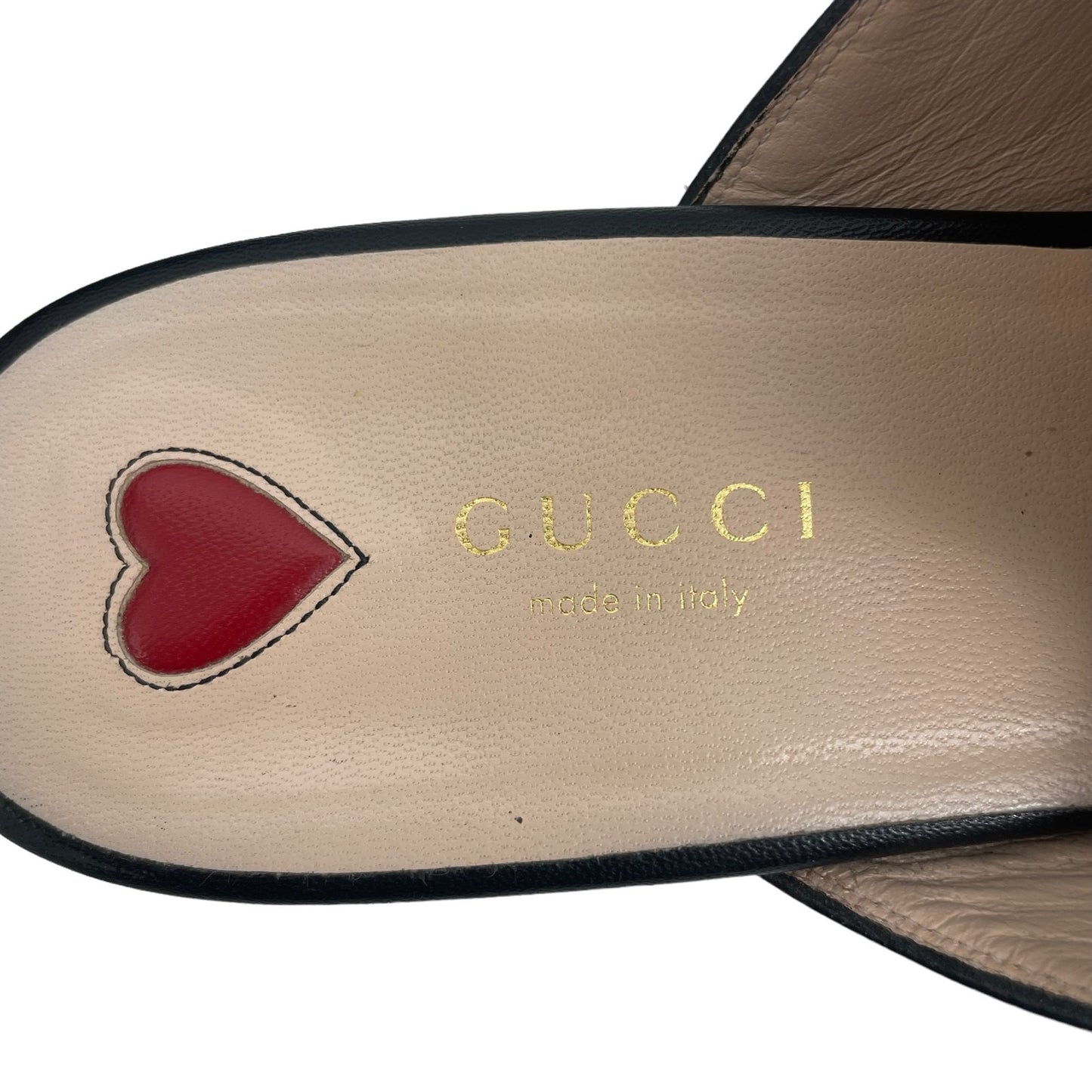 Gucci Princetown Leather Horsebit Web Mules Slipper Black Size 39