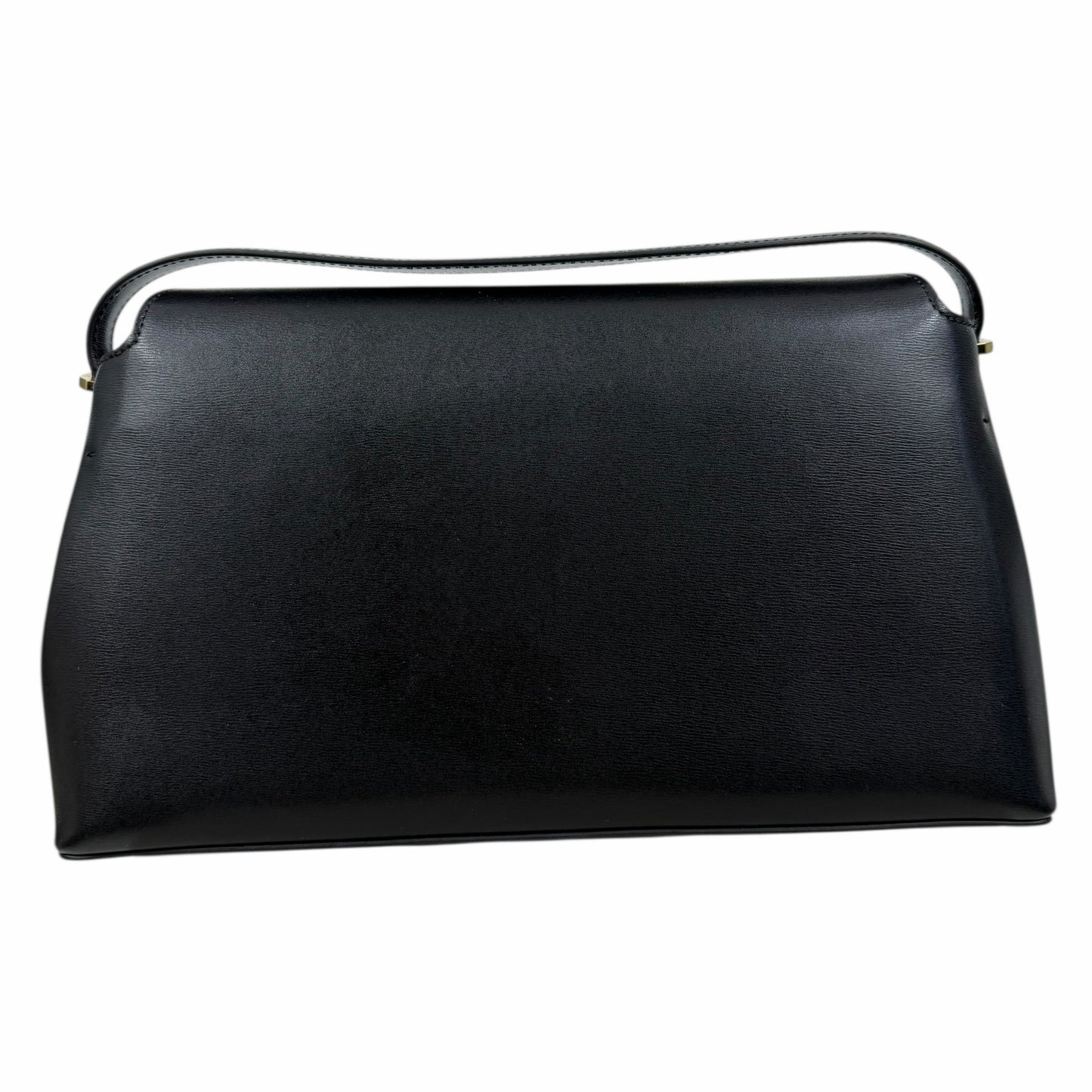 Toteme T Lock Leather Top Handle Satchel Bag Black Gold