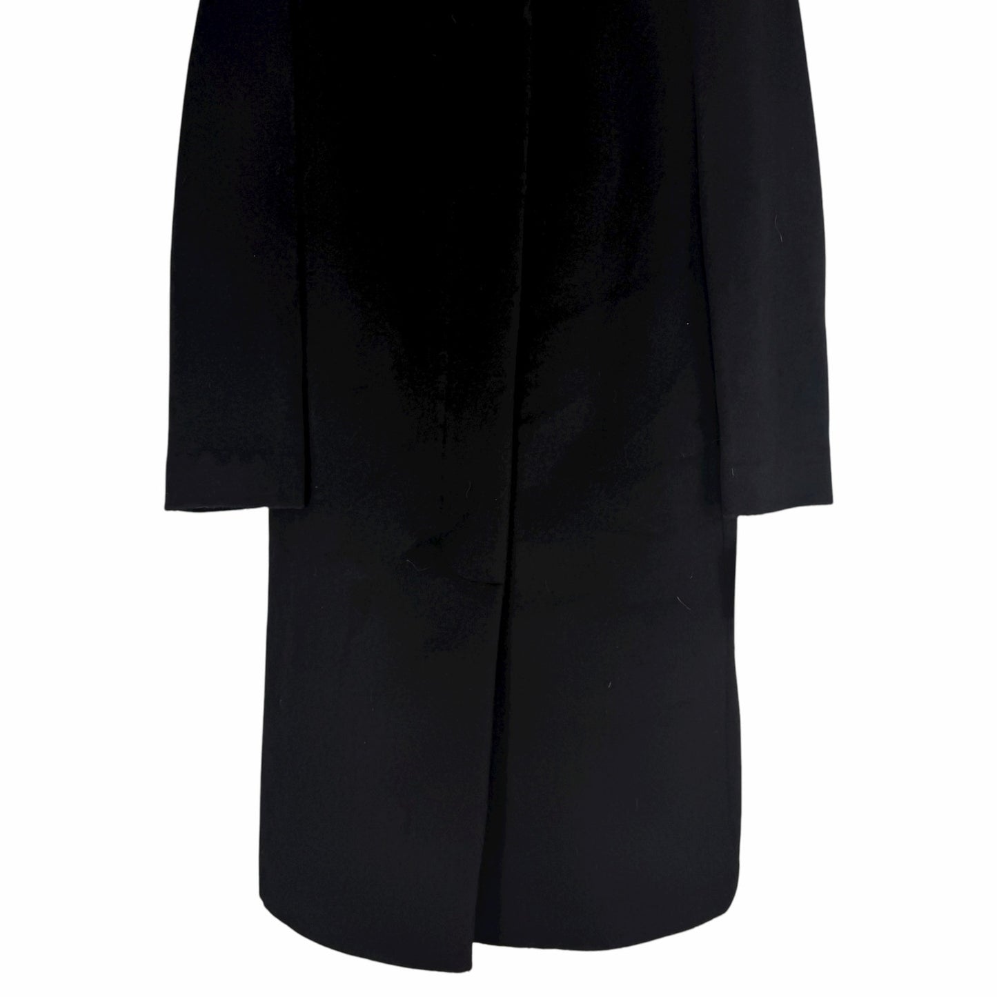 Cole Haan Single Breasted Wool Blend Long Coat Black Size 8