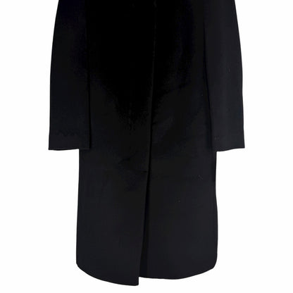 Cole Haan Single Breasted Wool Blend Long Coat Black Size 8