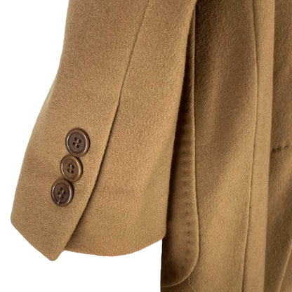 Cristian Seyban Wool & Cashmere Long Top Coat Overcoat Brown Size 40