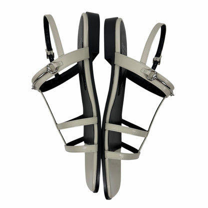 Gucci Divine Horsebit Slingback Flat Sandal Mystic White Size 37.5