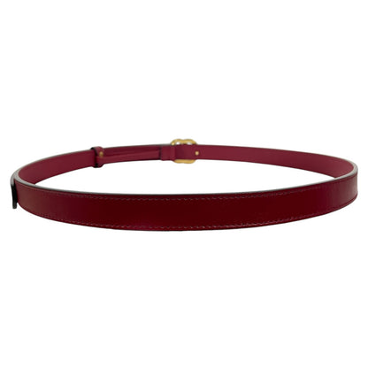 Gucci GG Logo Marmont Thin Leather Belt Rosso Ancora Red Size 100/40
