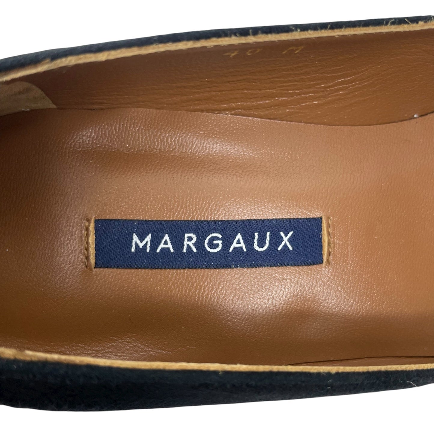 Margaux The Heel Pump in Black Suede Round Toe Block Heel Size 40M/ 9.5