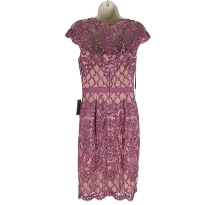Tadashi Shoji Miranda Sequin Embroidered Cocktail Dress Mauve Size 4