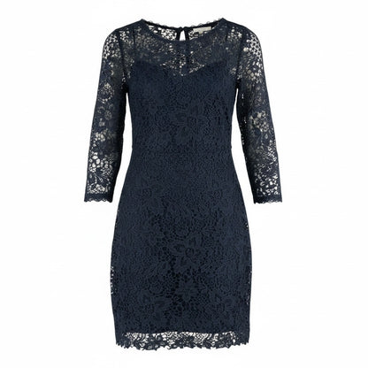 Joie Hemera Lace Yoke Long Sleeve Mini Dress Elegant Black Size 8