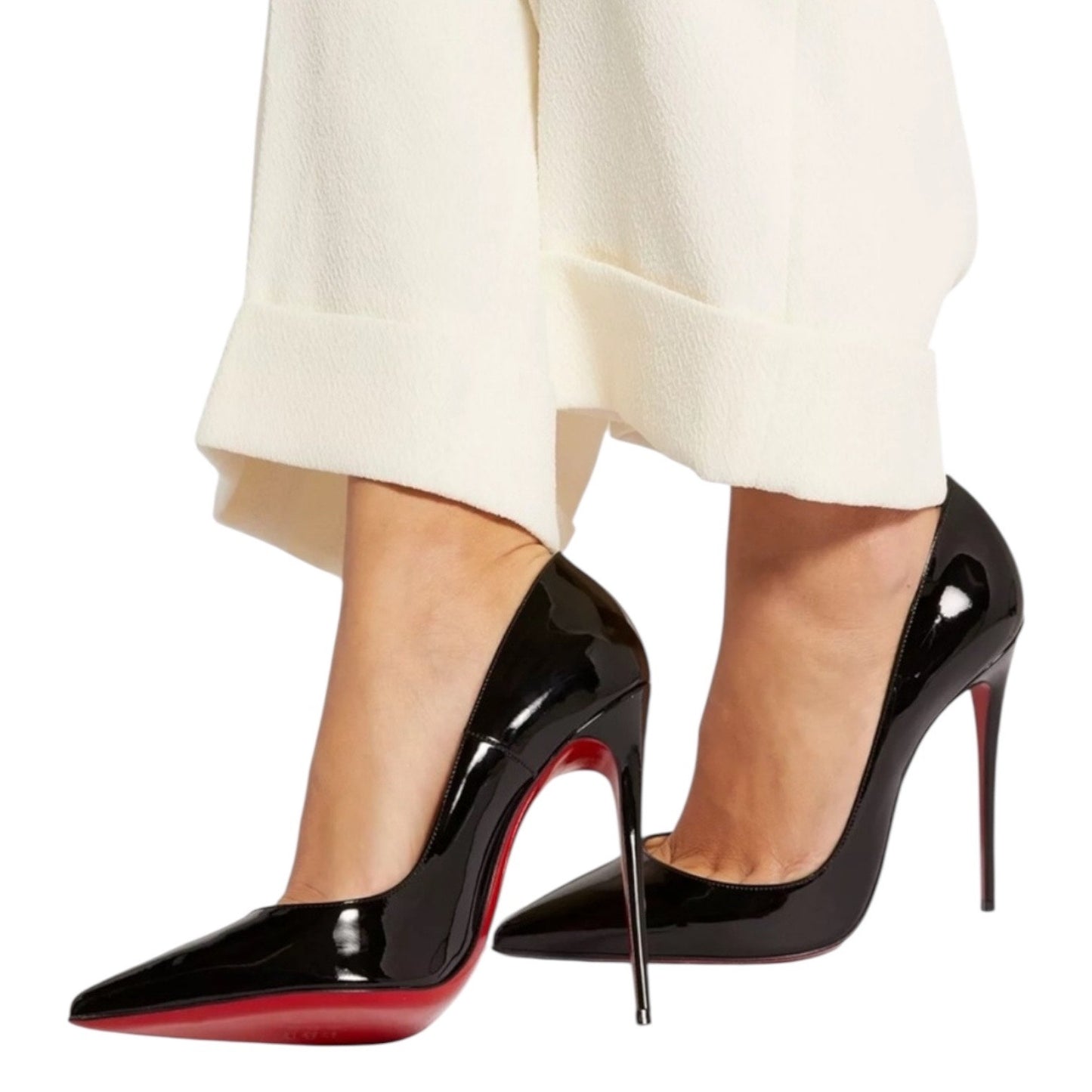 Christian Louboutin So Kate 120 Patent Leather Pump Black Size 41