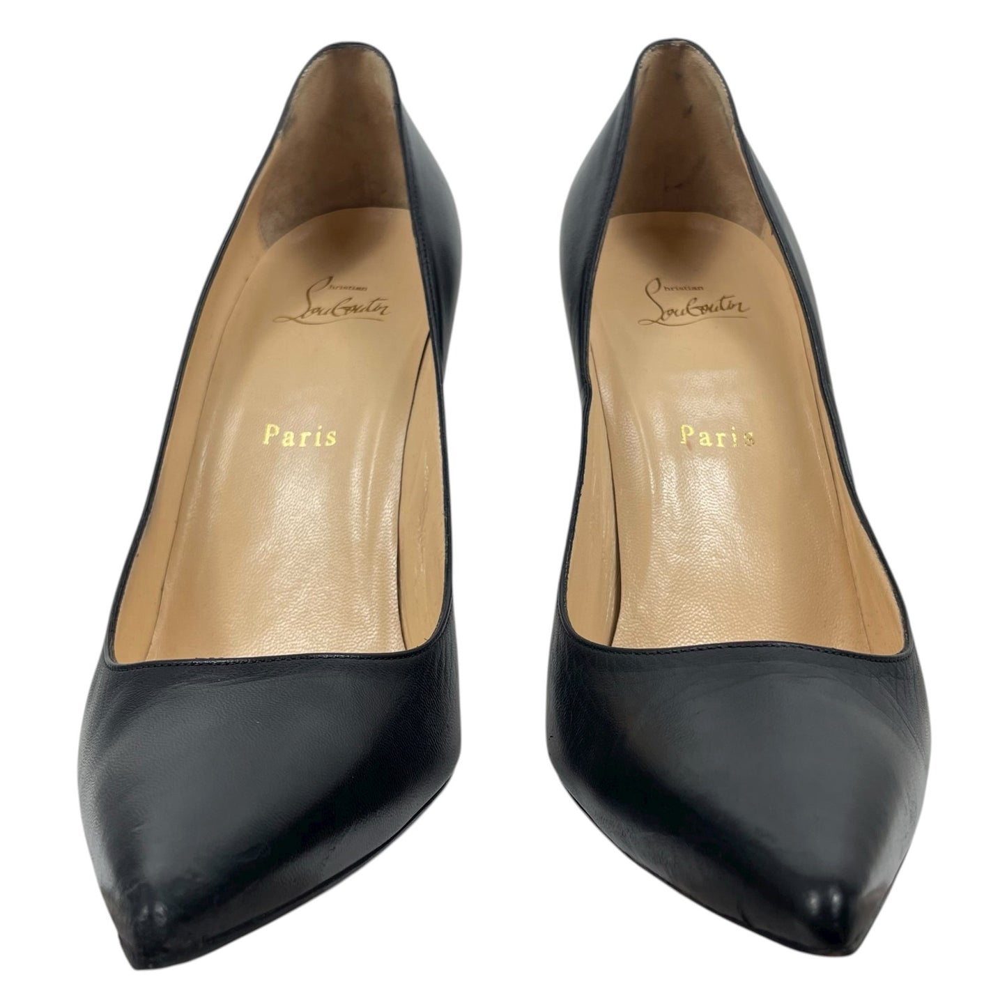 Christian Louboutin Decollete 554 100mm Kid Leather Pump Black Size 42