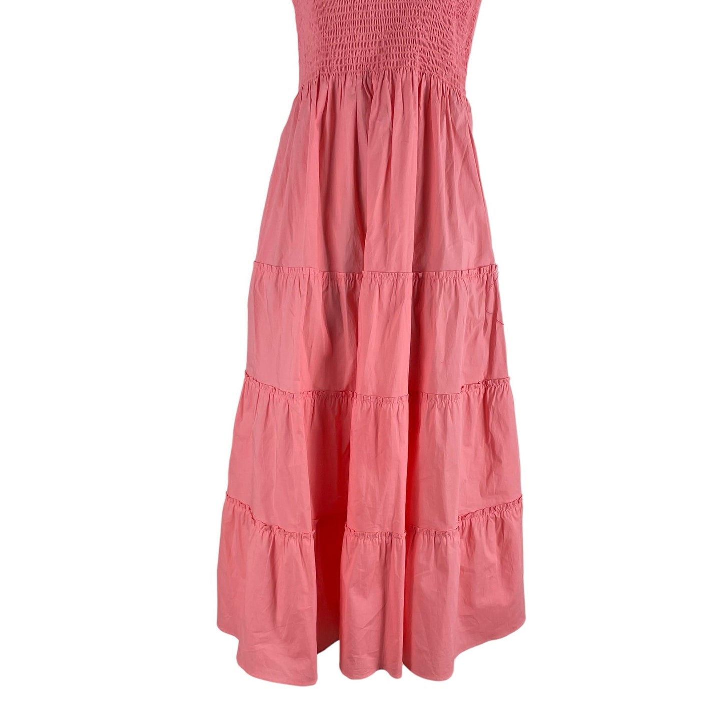 Hill House Home The Ellie Nap Dress Midi Dress Coral Poplin Size S