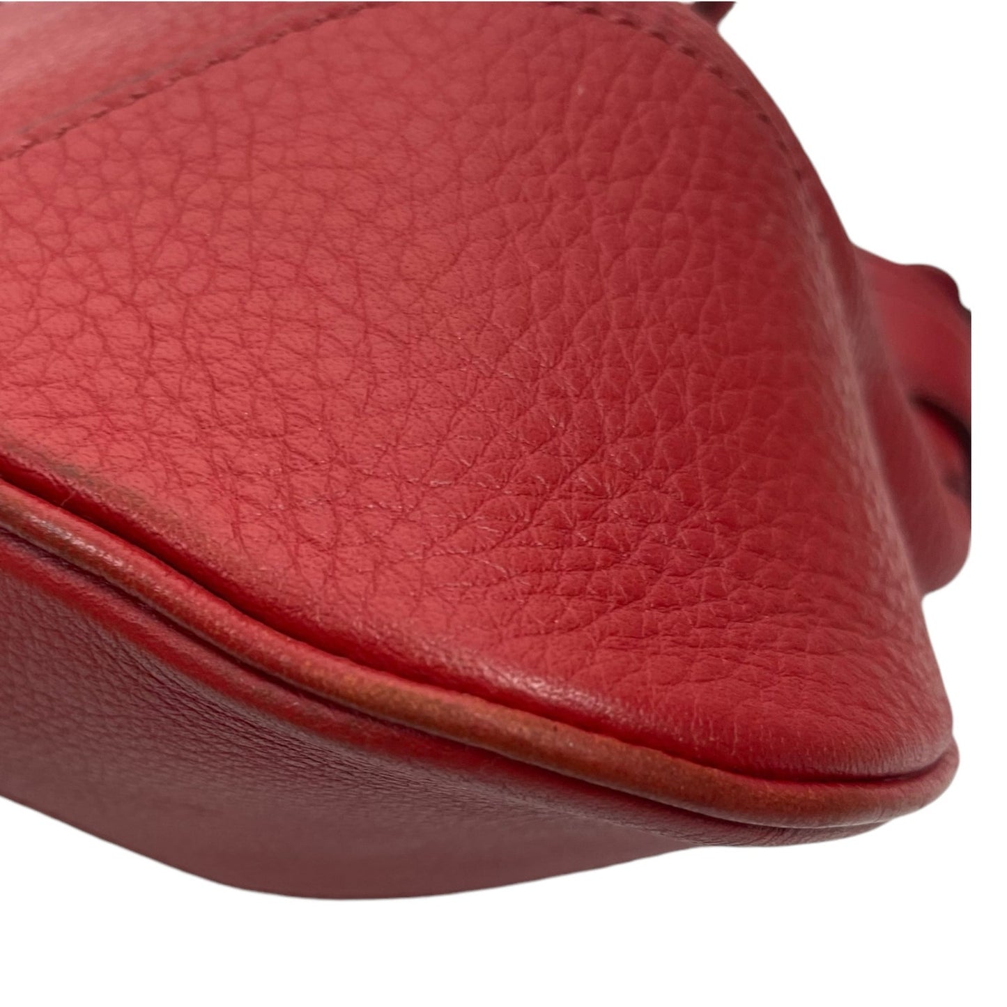 Salvatore Ferragamo Marisa Gancini Pebble Leather Bag Shoulder Bag Red