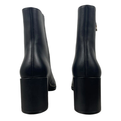 Christian Louboutin CL Zip 70 Calf Leather Ankle Boots Black Size 40