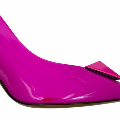 Valentino Garavani One Stud Patent Leather Pump Hot Pink Size 38