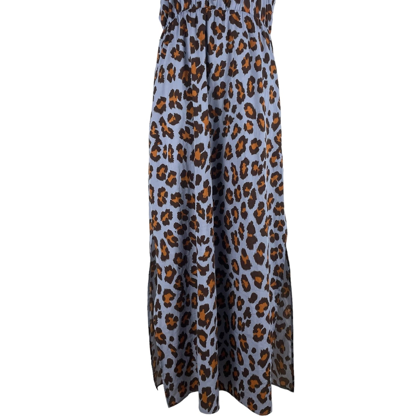 Walter Baker Alexandra Cheetah Printed Maxi Dress Blue Size S