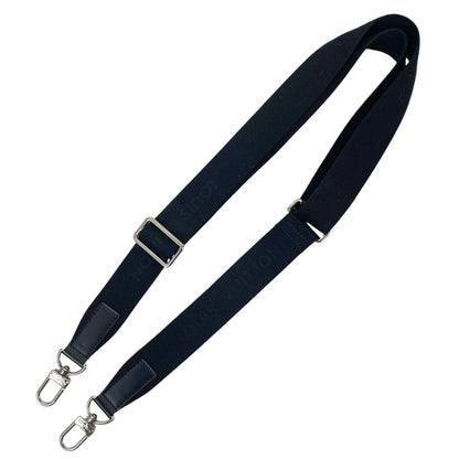 Louis Vuitton Jacquard Bandouliere Nylon Shoulder Strap Black Silver Clasp