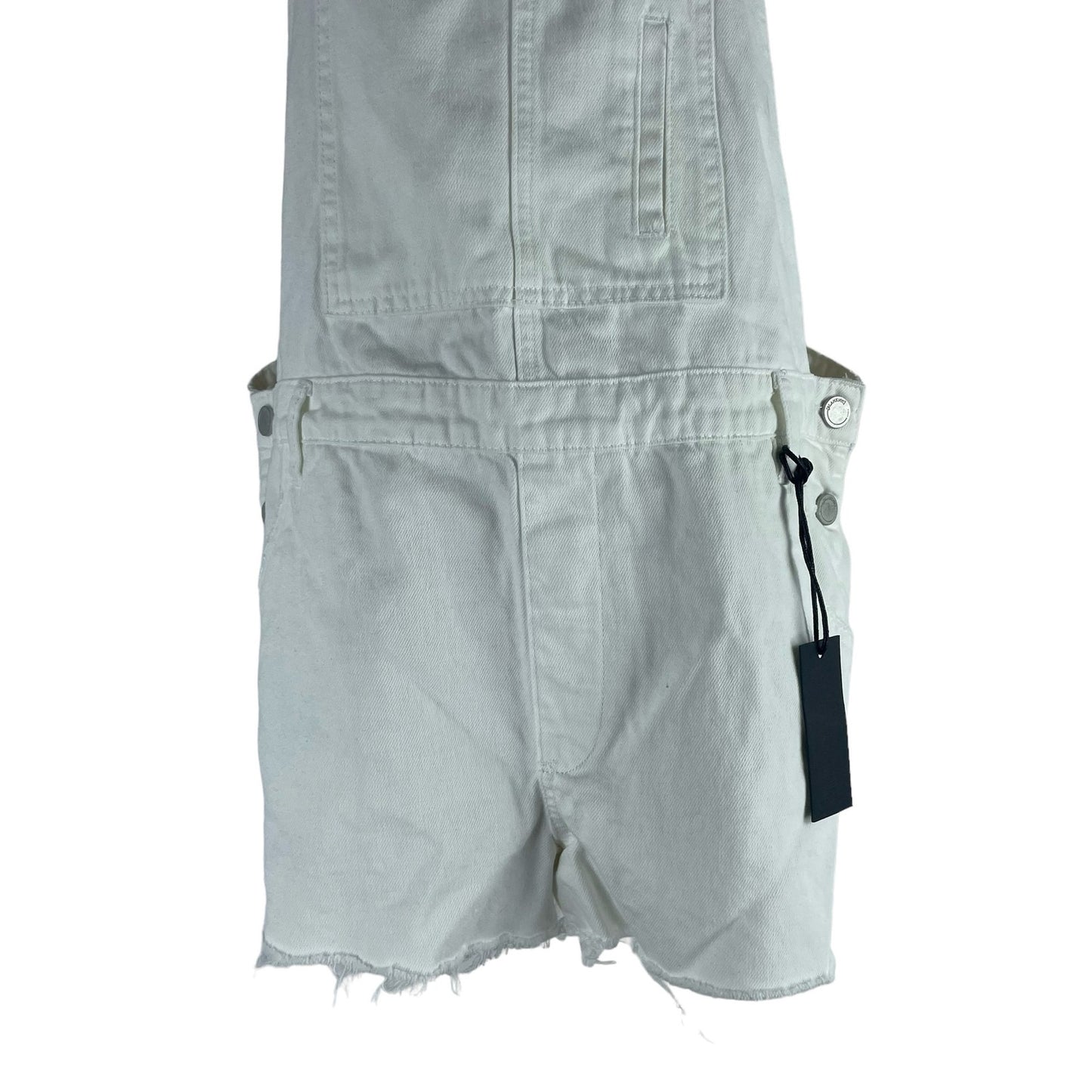 Blank NYC Side Low Cut Denim Shortall Lightbox White Size 31