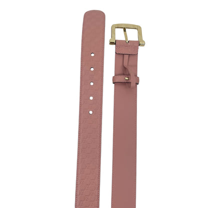 NEW Gucci Micro Guccissima Monogram Wide Leather Belt Pink Size 90/36