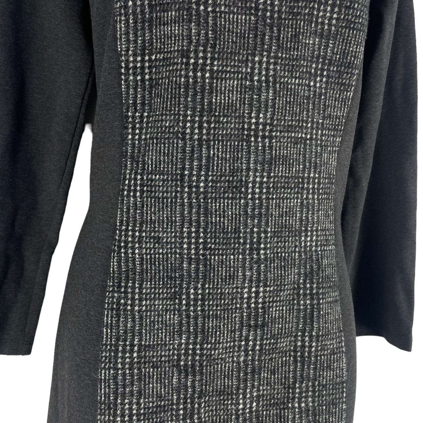 Weekend MaxMara Wool Blend Houndstooth Sheath Mini Dress Gray Size S