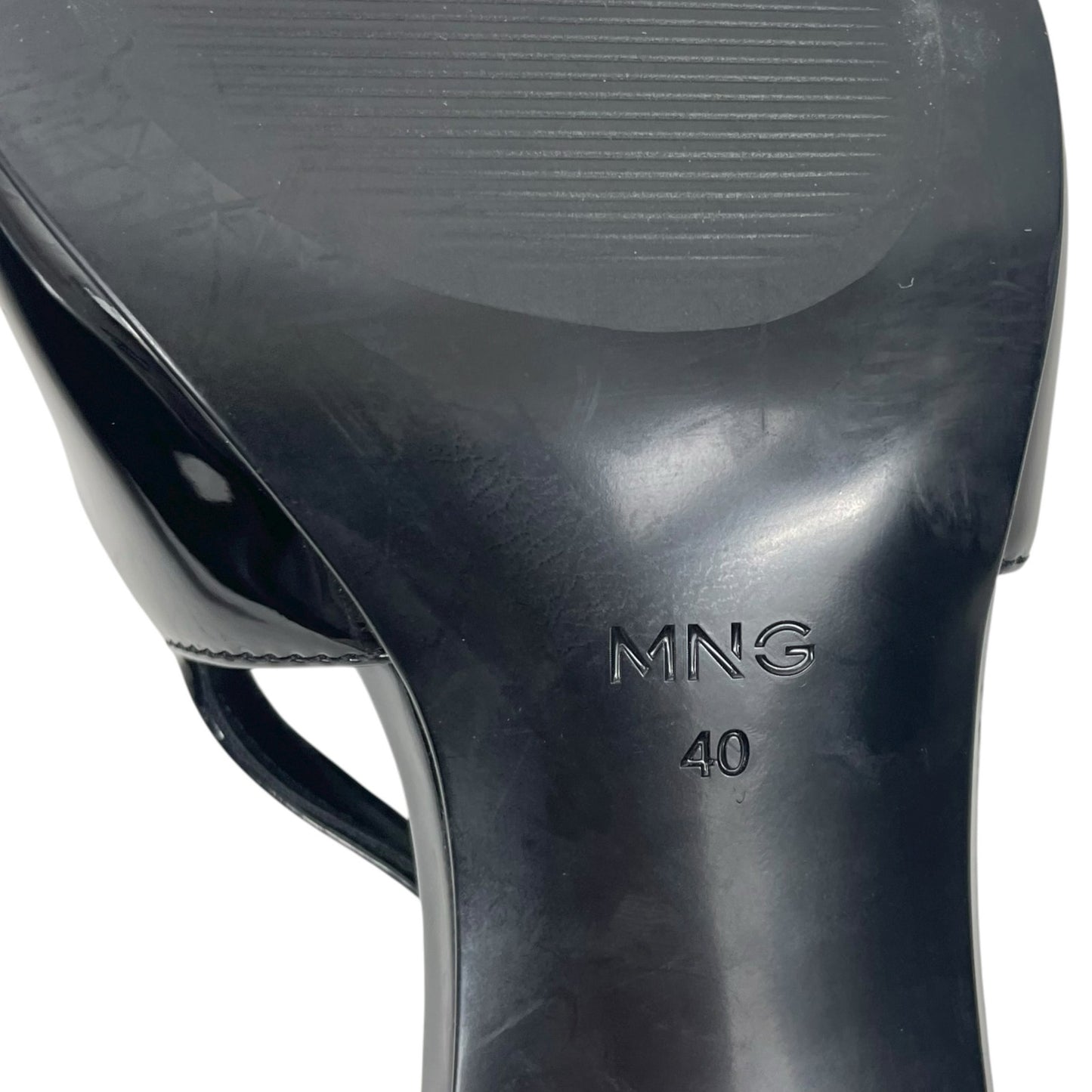 Mango Pointed Toe Kitten Heel Slingback Pump Link Strap Size 40/ 9