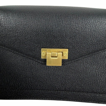 REISS Coleville Small Leather Crossbody Bag Convertible Shoulder Bag Black