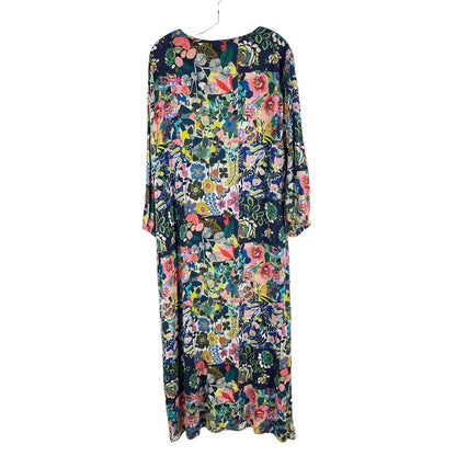 Johnny Was Puff Sleeve Maxi Dress Swim Cover Up Layla Print Size L