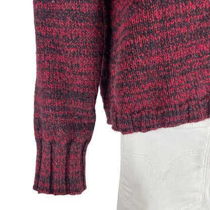 Woolrich 1/4 Zip Wool Blend Sweater Pullover Heather Red Size MP