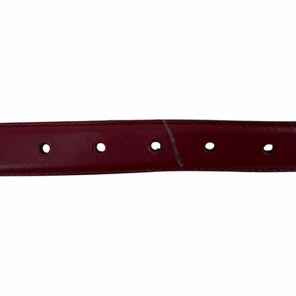 Gucci Interlocking GG Logo Leather Belt Russet Red Size 80cm/ 32in