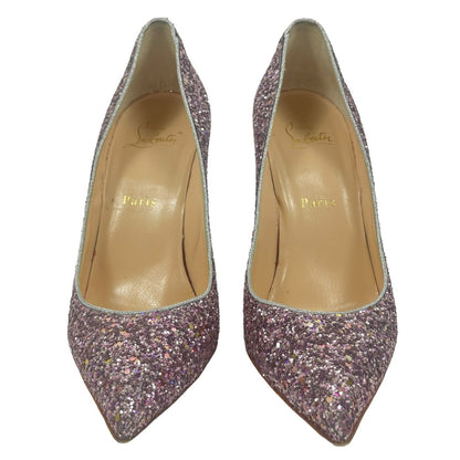 Christian Louboutin Pigalle 120 Glitter Pointed Toe Pump Pink Size 38