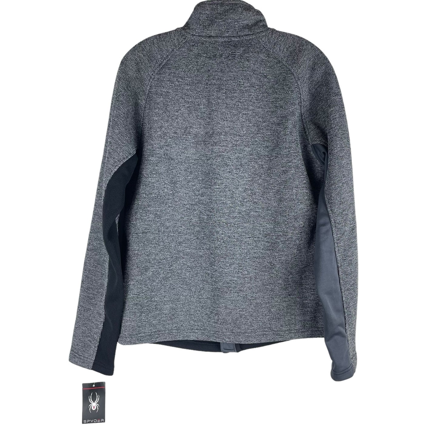 Spyder Heath Colorblock Zip Jacket Black Gray Size M