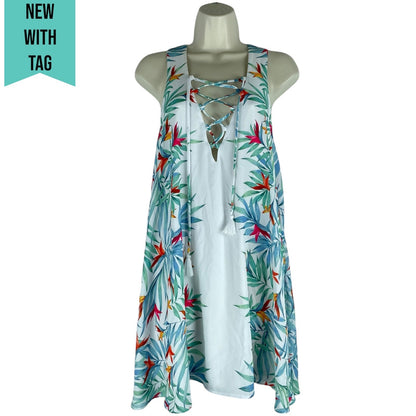 Show Me Your Mumu Daryn Palm Party Lace Up Mini Dress Size S