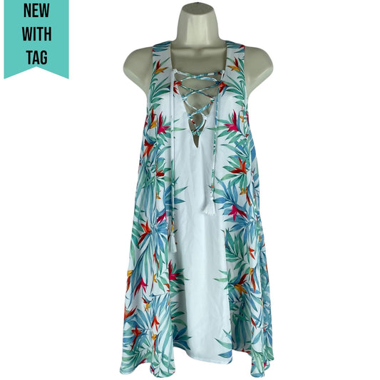 Show Me Your Mumu Daryn Palm Party Lace Up Mini Dress Size S