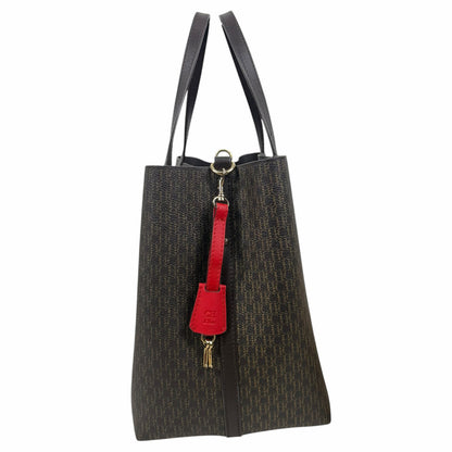 Carolina Herrera Matryoshka Locked CH Logo Medium Handbag Brown