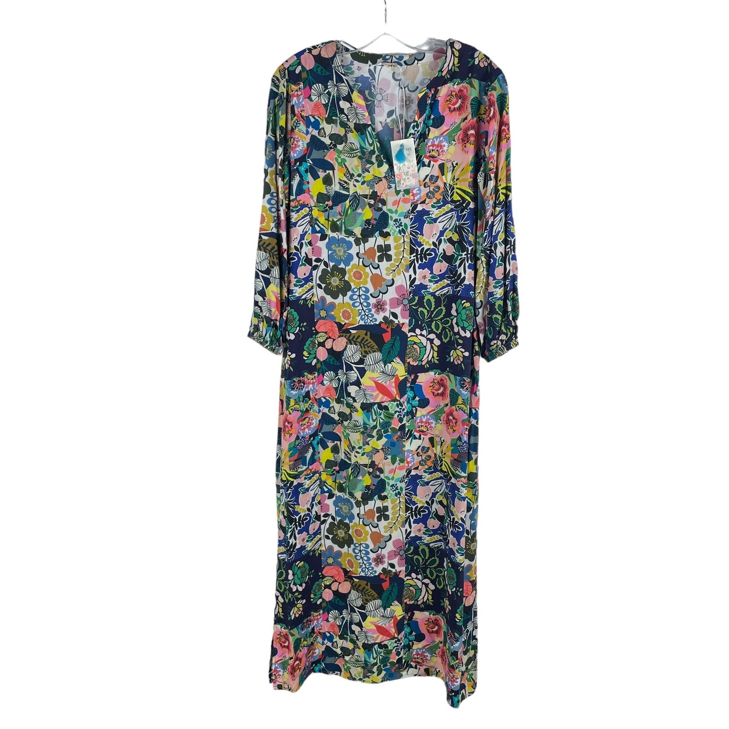 Johnny Was Puff Sleeve Maxi Dress Swim Cover Up Layla Print Size XS