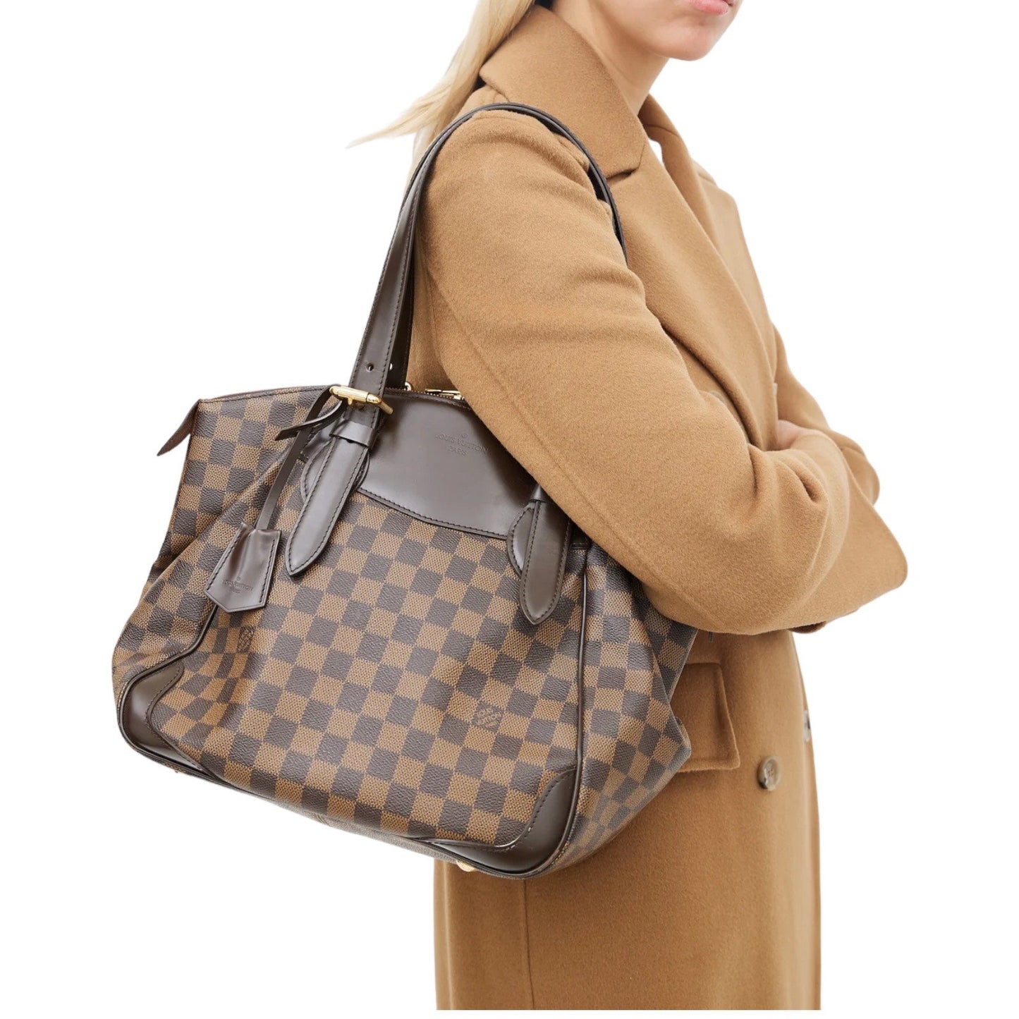 Louis Vuitton Damier Ebene Verona MM Shoulder Bag Brown