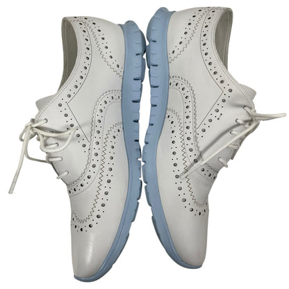 Cole Haan Zerogrand Wingtip Leather Oxford Shoes Lace Up Blue Size 8B