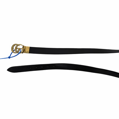Gucci Double GG Reversible Leather Belt Black Brown Gold Buckle Size 120/ 48