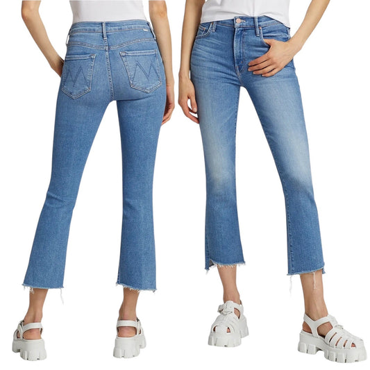 Mother The Insider Crop Jeans Step Fray Hem Limited Edition Wash Size 26