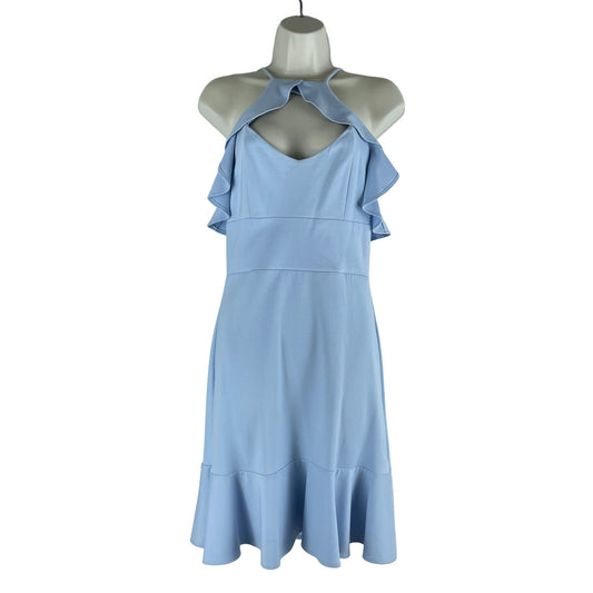 Amanda Uprichard Breeze Cia Mini Dress Ruffle Light Blue Size M