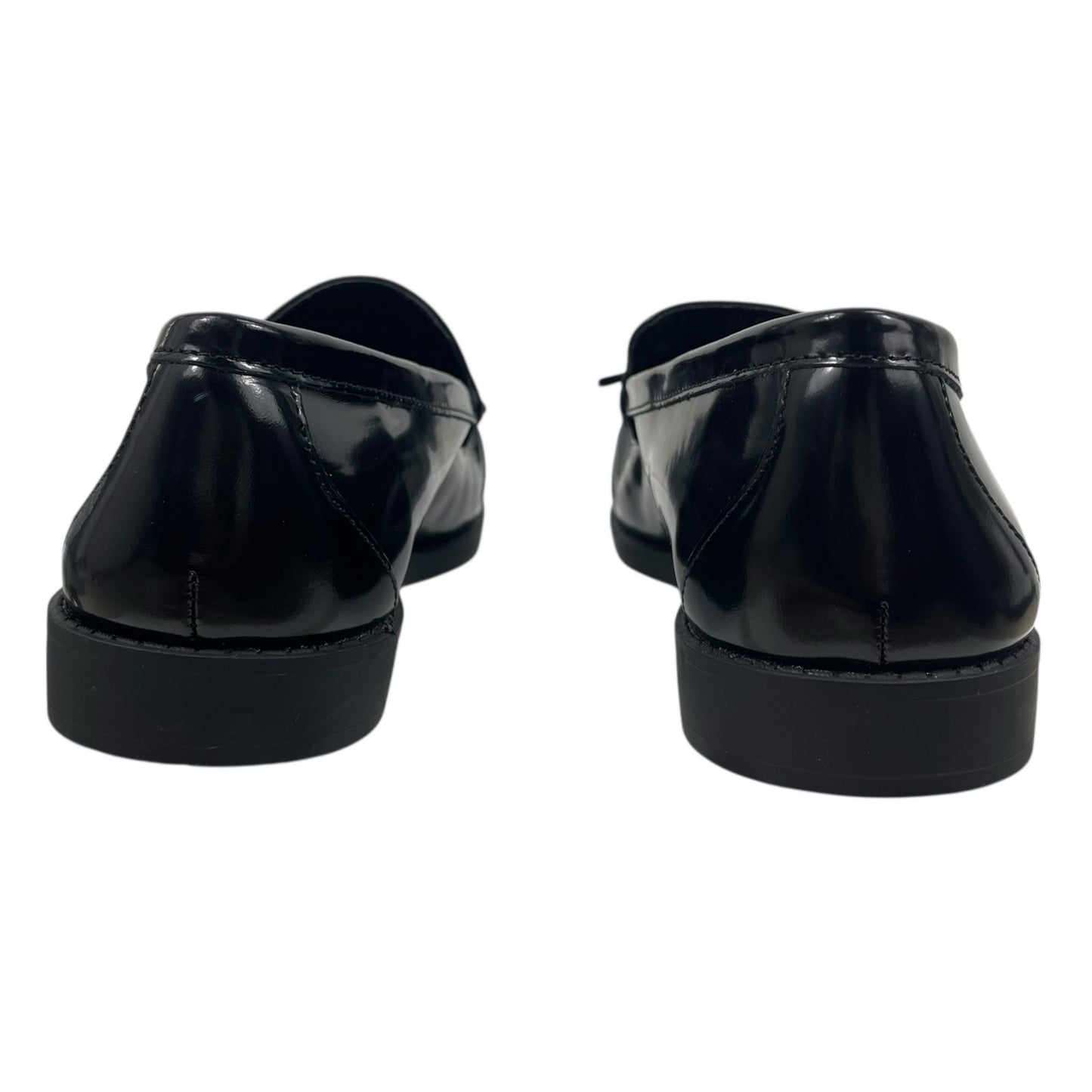 Mango Leather Slip On Loafer with Tassel Black Size 39/ 8.5