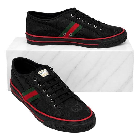 Gucci Off the Grid 1977 Low Top Sneakers Tennis Shoes Black Size 11/ 11.5