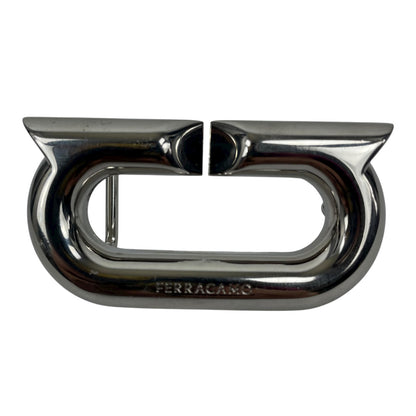 Salvatore Ferragamo Gancio Ellipse Skinny Leather Belt Size 80/32"