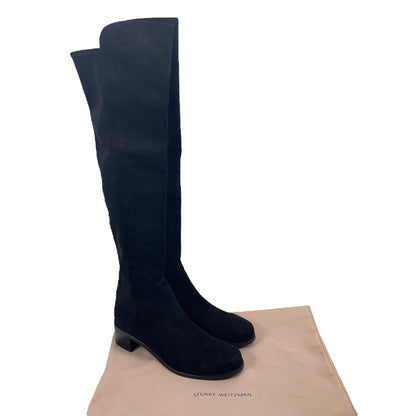 Stuart Weitzman 5050 Over the Knee Boots Suede Black Size 9.5