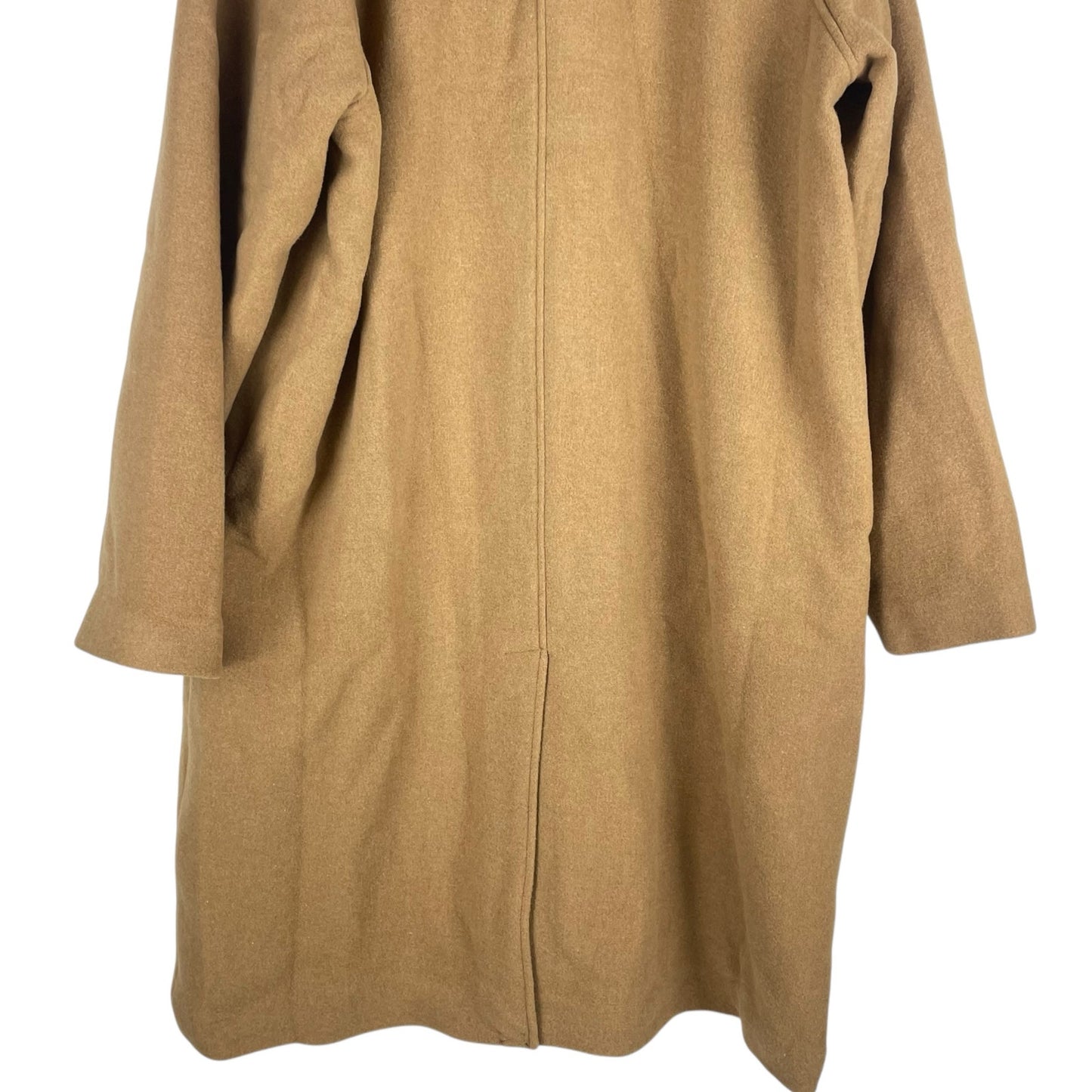 Gap Oversized Wool Blend Single Breasted Long Top Coat Camel Tan Size XL