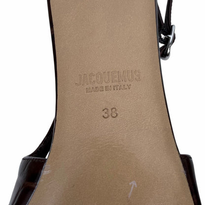 Jacquemus Les Duelo Slingback Pump Croc Emboss Brown Size 38