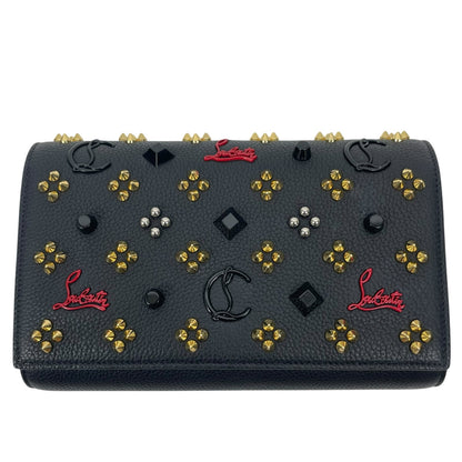 Christian Louboutin Paloma Loubinthesky Clutch Wallet on Chain Black Multi