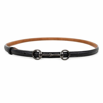 Gucci Horsebit Buckle Thin Belt Black Pebble Leather Size 95cm/38"